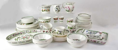 PORTMEIRION; a part tea and dinner service decorated in 'The Botanic Garden' pattern, comprising