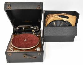 COLUMBIA GRAMOPHONE LTD; a Viner Tonal Graphonola Gramophone No.202, cased, together with a quantity