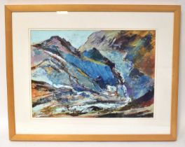 † HOWARD COLES (20th century); mixed media, 'Mountain Stream', signed and titled to label verso,