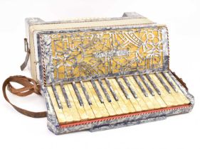 PIETRO; a vintage accordion in hard carry case.