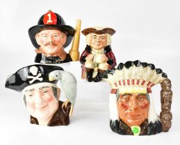 A group of mixed ceramics, to include three Royal Doulton character jugs comprising D6335 'Long John