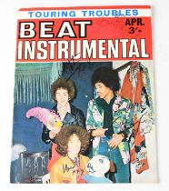 JIMI HENDRIX; a copy of 'Beat Instrumental' magazine signed to the front cover by Jimi Hendrix, Noel