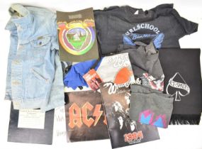 A collection of Rock and Pop memorabilia, to include a Led Zeppelin 'In Concert and Beyond' Wrangler
