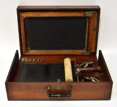 A cased Remington Red-Seal Duplicator, in mahogany carry case, when closed 49.5 x 34 x 17cm.