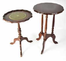 Two reproduction side tables, height of largest 59cm (2).