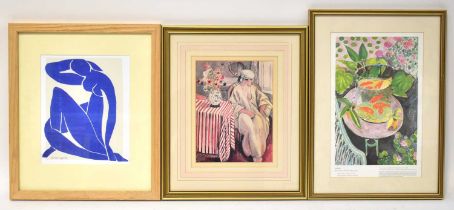 Eight various colour lithographic prints of mainly Impressionist painters' works, including seven