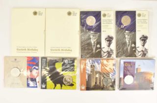 THE ROYAL MINT; eight £5 brilliant uncirculated coin sets, comprising 'The Tower of London' coin