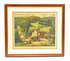 † AFTER JAMES BATEMAN; print, 'Haytime in the Cotswolds', signed in pencil lower right, gallery