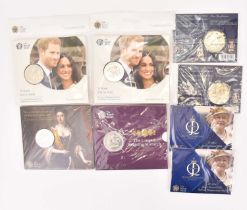 THE ROYAL MINT; eight UK £5 brilliant uncirculated royalty related coin packs, comprising 'The 300th