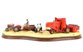 BORDER FINE ARTS; a limited edition figure group 'Bringing in the Harvest', Ray Ayres 25th