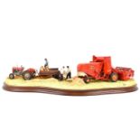 BORDER FINE ARTS; a limited edition figure group 'Bringing in the Harvest', Ray Ayres 25th