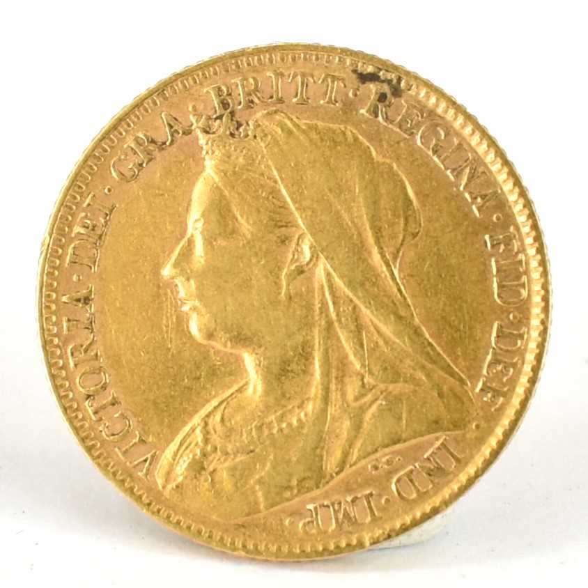 A Victorian old head half sovereign 1896, George and Dragon, London Mint. - Image 2 of 2