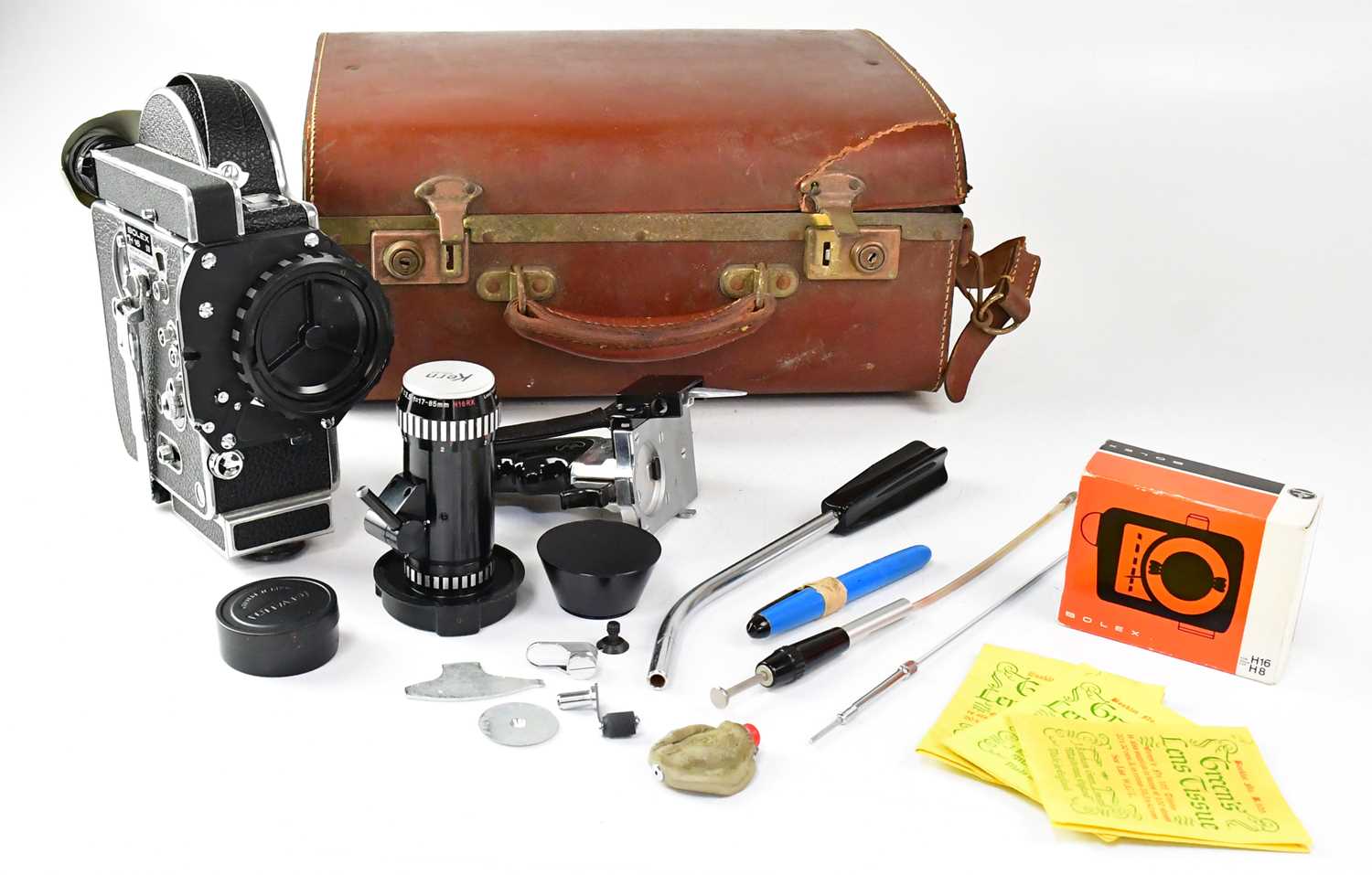 BOLEX; an H16 SB cine camera, with accessories including a Bolex Paillard hand grip, a Kern Vario- - Image 4 of 5