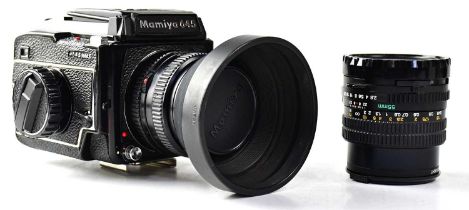 MAMIYA; an M645 1000S medium format camera fitted with a Mamiya-Sekor 80mm 1:28 lens and Jessop