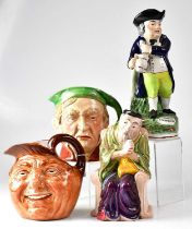 A quantity of various character and Toby jugs including a Beswick 'Scrooge' example, a Beswick '