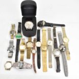 Approximately fifteen various gentlemen's wristwatches, makers to include Avia, Sekonda, Haltron,