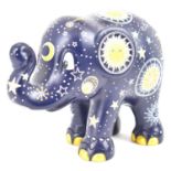 ELEPHANT PARADE; a hand painted limited edition decorative elephant, 'Universe', numbered 744/