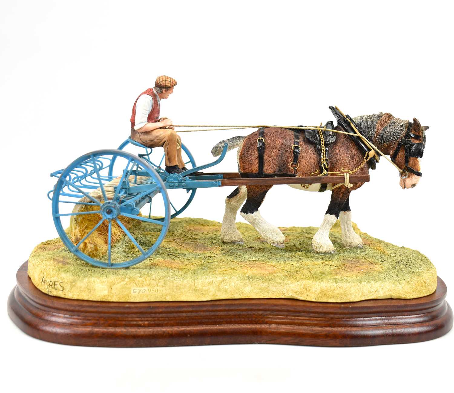 BORDER FINE ARTS; a limited edition figure group 'Loose Raking', model no. B0697A, numbered 570/950,