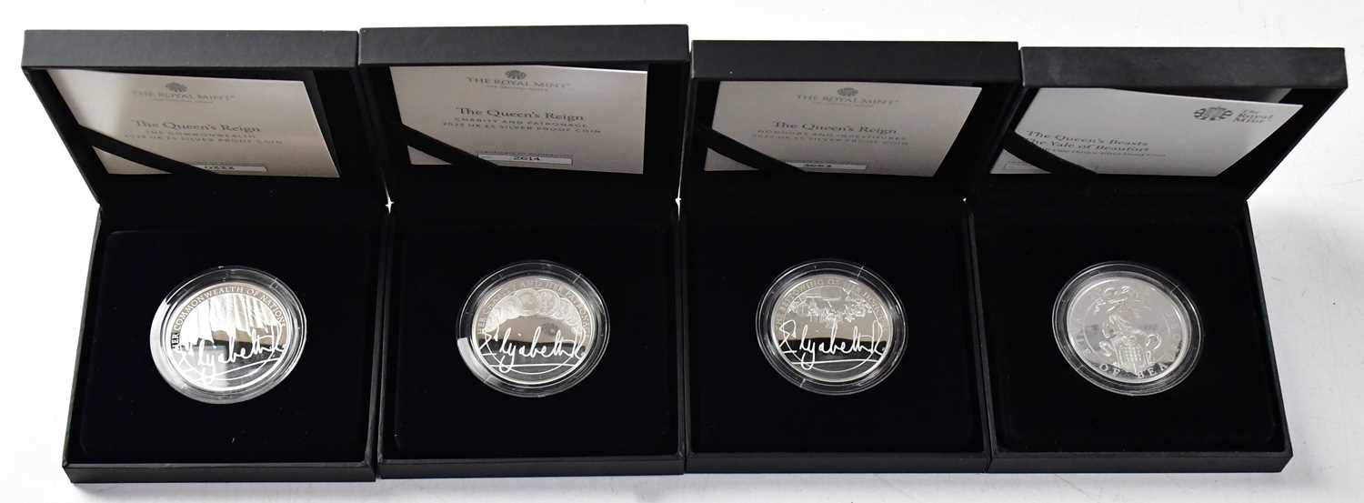 THE ROYAL MINT; a quantity of silver proof coins, to include six 'The Queen's Beasts UK One Ounce - Image 3 of 4