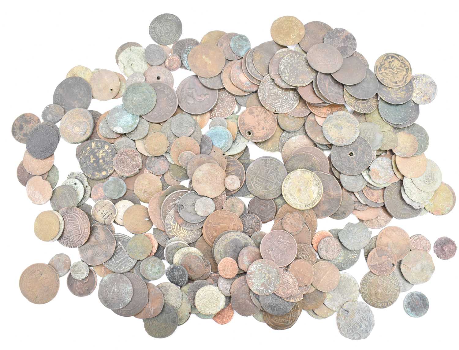 A good quantity of ancient and other coins, mostly copper, to include Roman, Greek and other World