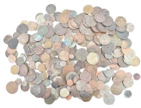 A good quantity of ancient and other coins, mostly copper, to include Roman, Greek and other World