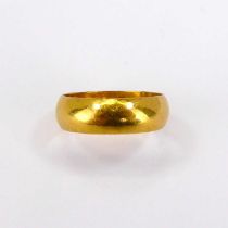 A 22ct gold wedding band, size L, approx. 4.5g.