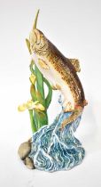 ROYAL DOULTON; 'The Trout' modelled by J. G Tongue, with printed marks to base, height 29cm.