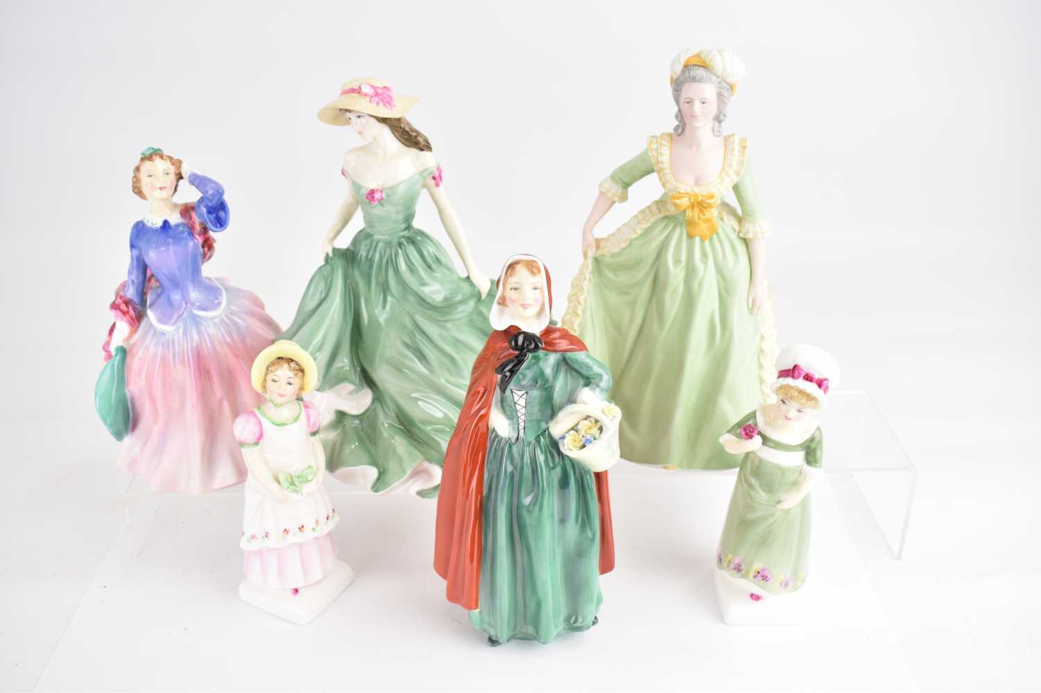 ROYAL DOULTON; five porcelain figurines comprising HN2834 'Emma', HN2799 'Ruth', HN2021 'Blithe - Image 3 of 3