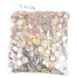 A collection of UK and world coins, may contain modern vintage and some Victorian examples, these