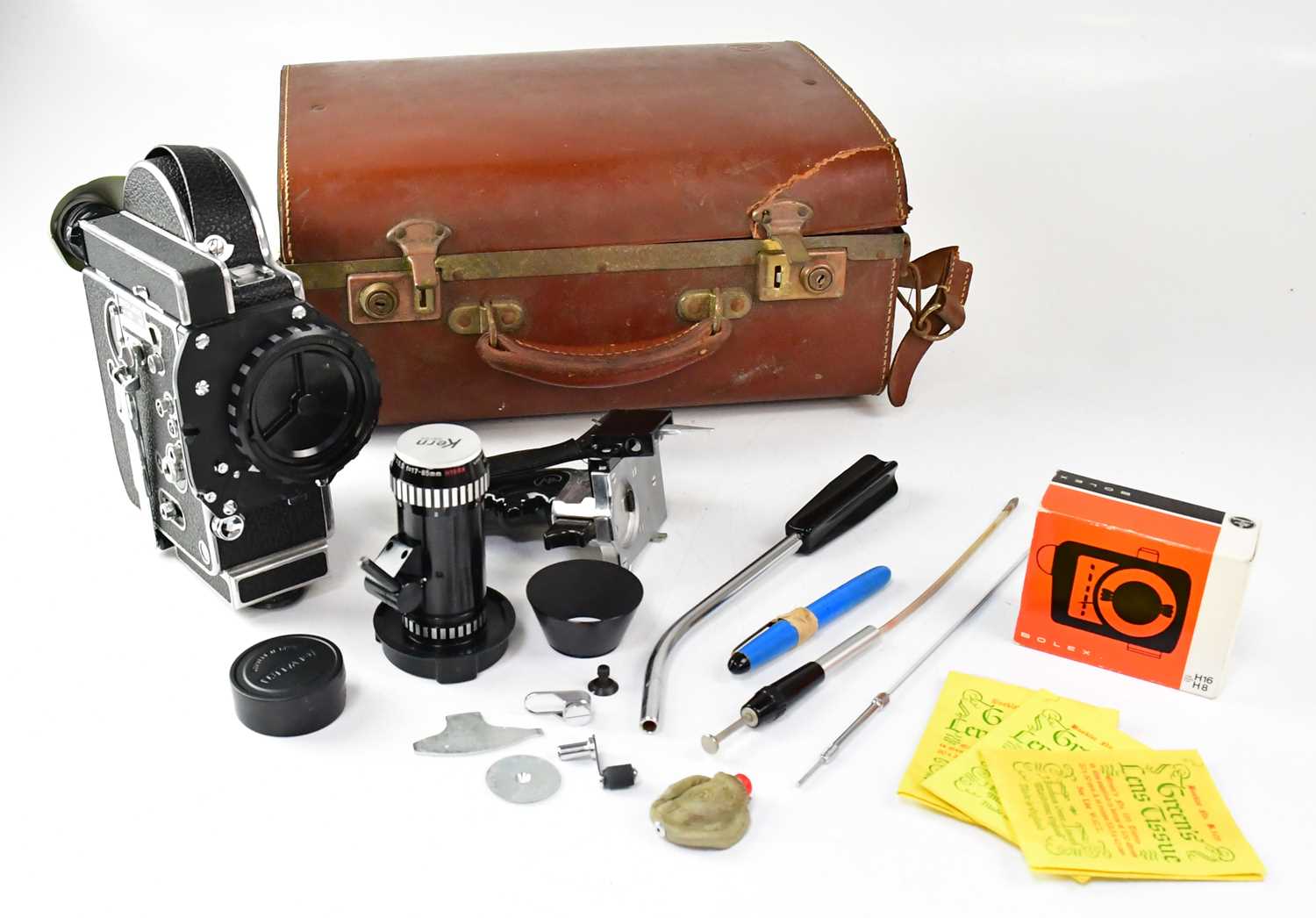 BOLEX; an H16 SB cine camera, with accessories including a Bolex Paillard hand grip, a Kern Vario- - Image 5 of 5