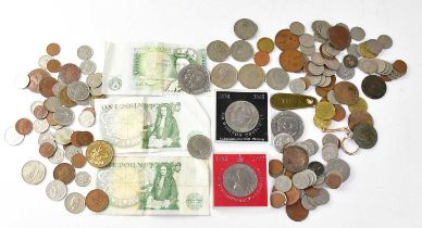 A quantity of British and world, mainly decimal, coins, to include some half-silver and £1