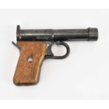 A German .177 Tell II air pistol, circa 1920s, the top of the chamber marked 'D.R.G.M TELL II D.R.