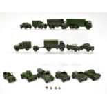 DINKY TOYS; a small quantity of military vehicles to include armoured car, scout car, army one-ton