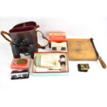 A collectors' lot to include a leather cased pair of Vari'power 7 x - 12 x 35 field binoculars, by