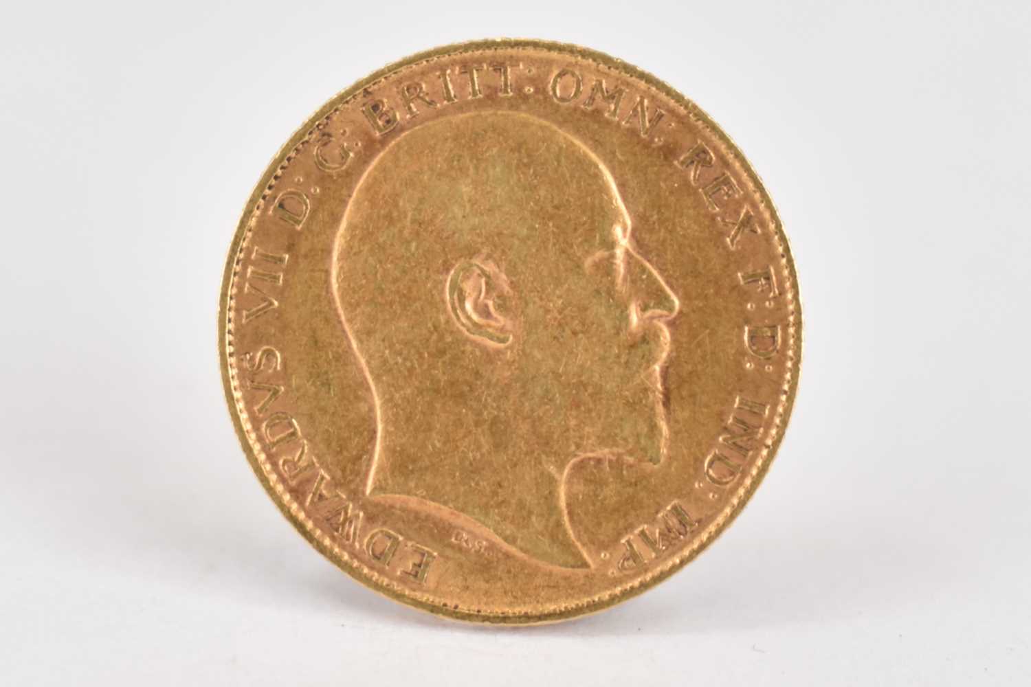 An Edward VII half sovereign 1902, George and Dragon, London Mint. Condition Report: 3.96g. - Image 2 of 2