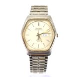 BULOVA; a gentlemen's stainless steel Accutron quartz wristwatch, the dial set with baton numerals