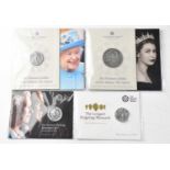 THE ROYAL MINT; four coin packs, comprising 'The Longest Reigning Monarch 2015 UK £20 Fine Silver