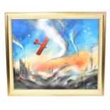 † DAVID WILDE (1913-1978); oil on board 'Western Front; The Red Baron Create Mayhem', signed lower