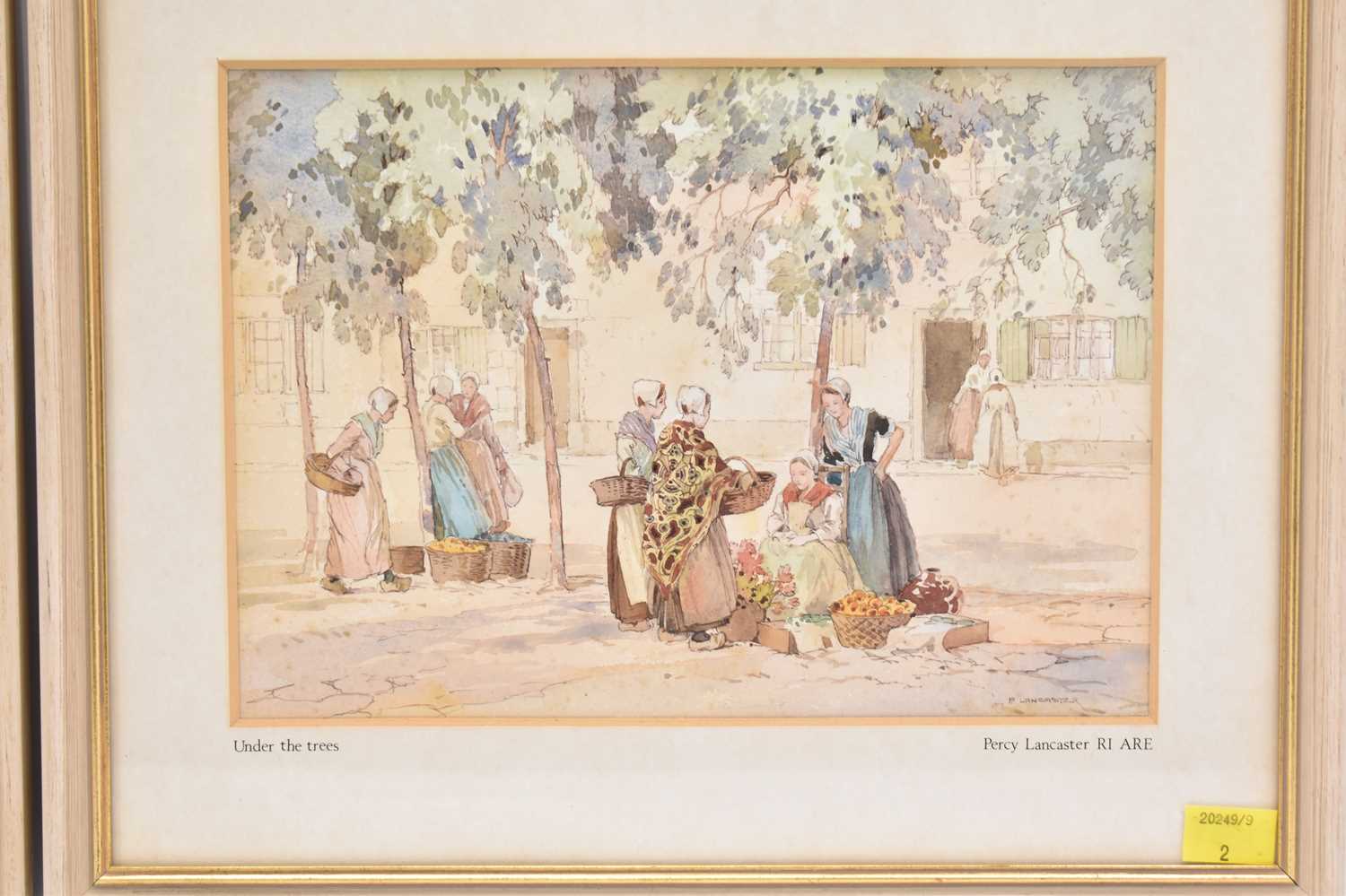 PERCY LANCASTER RI ARE (1878-1951); two watercolours, 'French Market' and 'Under the Trees', both - Image 3 of 3