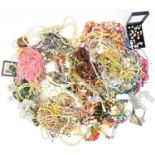A quantity of modern, vintage and antique costume jewellery.