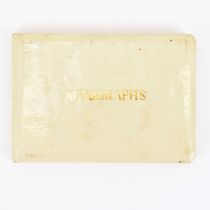 A pocket autograph album containing mainly signatures of the 1970s Lancashire Cricket Team.