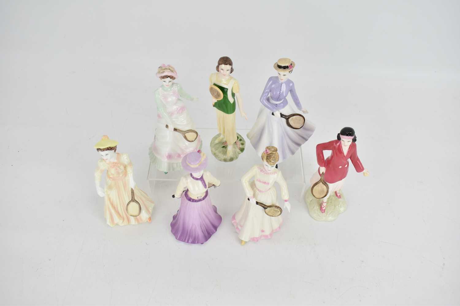 COALPORT; seven limited edition figurines from the Championship Wimbledon range, six boxed with - Image 3 of 3