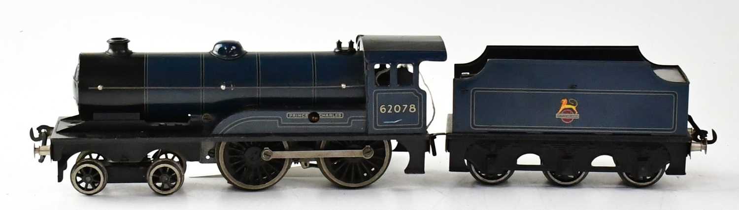 BASSETT-LOWKE; an O gauge three rail scale model of 'Prince Charles' loco and tender in blue livery, - Image 2 of 3