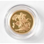 THE ROYAL MINT; 'The Sovereign 2019 Gold Proof Coin', with booklet, and certificate of
