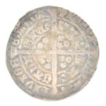 A Henry VI silver groat (four pence), 1422-1425, mint mark attributed Calais, diameter 27.2mm,