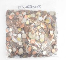 A collection of UK and World coins, may contain modern vintage and some Victorian examples, these