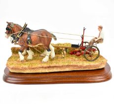 BORDER FINE ARTS; a limited edition figure group 'Hay Cutting Starts Today', model no. B0405A,