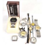 A quantity of watches to include a Casio No. 106/248, in original case and sleeve (af), a