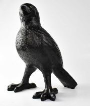 A large resin figure of a crow, height approx. 45cm.