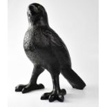 A large resin figure of a crow, height approx. 45cm.